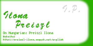 ilona preiszl business card